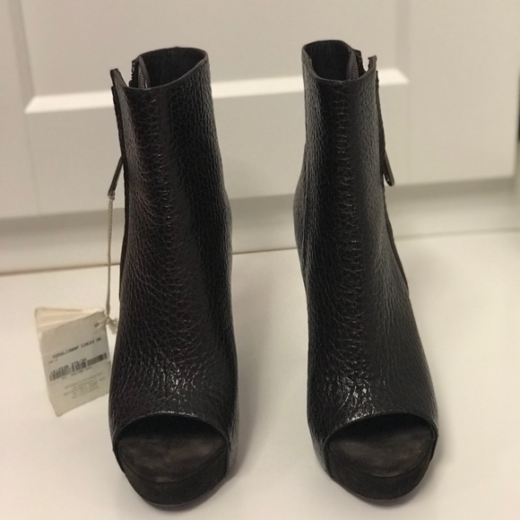 Brunello Cucinelli Leather Open- Toe Ankle Boot - Picture 2 of 8